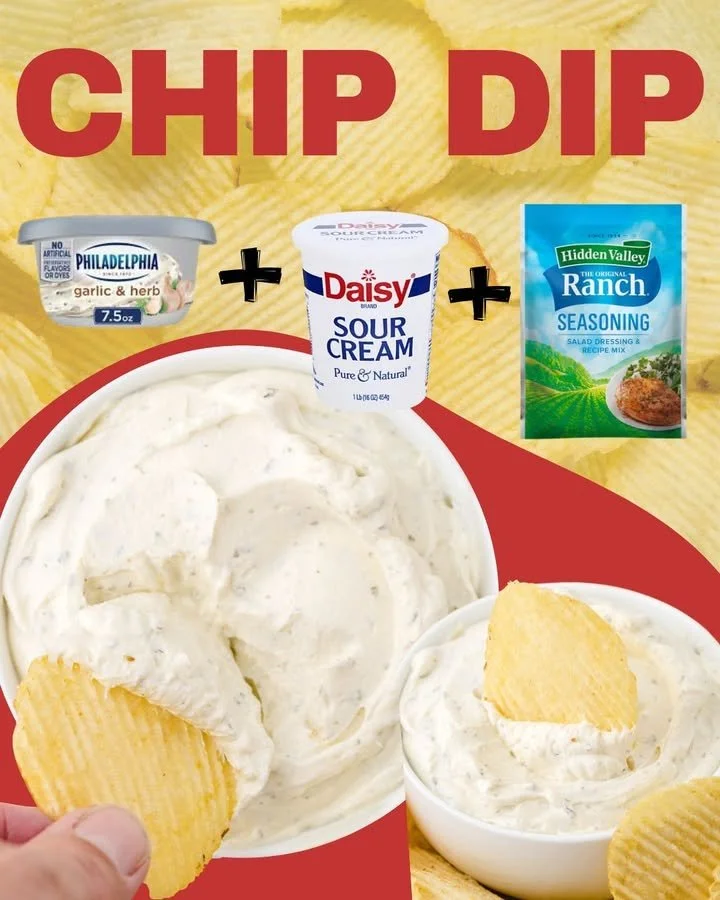 Tasty chip dip served with tortilla chips for snacks and parties