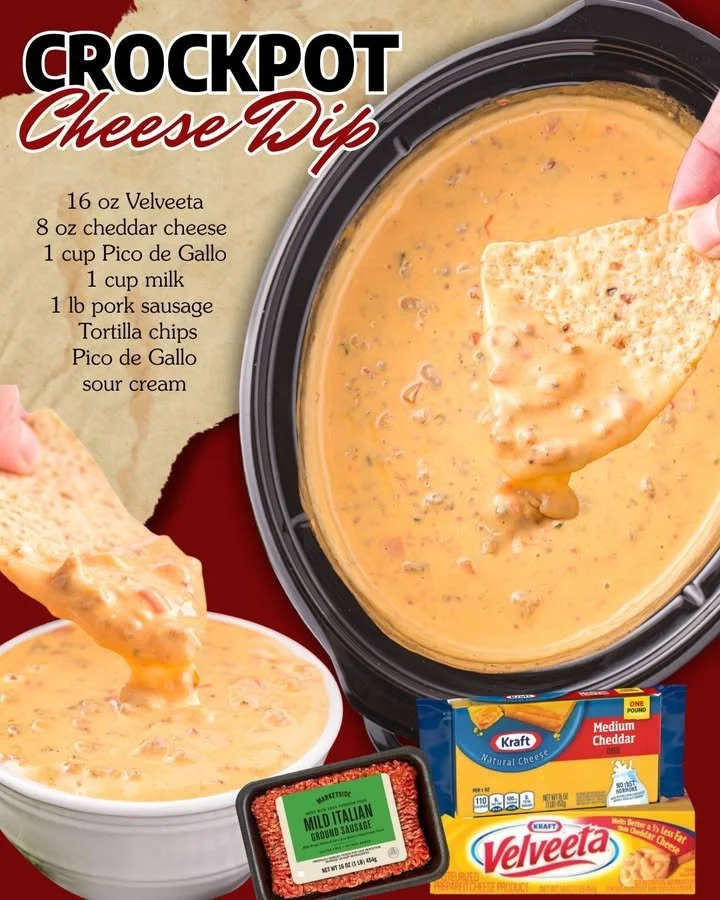 Delicious Crockpot cheese dip served in a bowl, perfect for parties