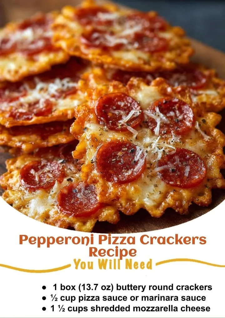 Delicious pepperoni pizza crackers with a savory flavor